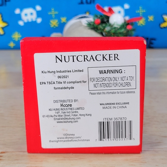 Disney Nightmare Before Christmas Pajama Jack 12" Wooden Advent Nutcracker New - Picture 8 of 10